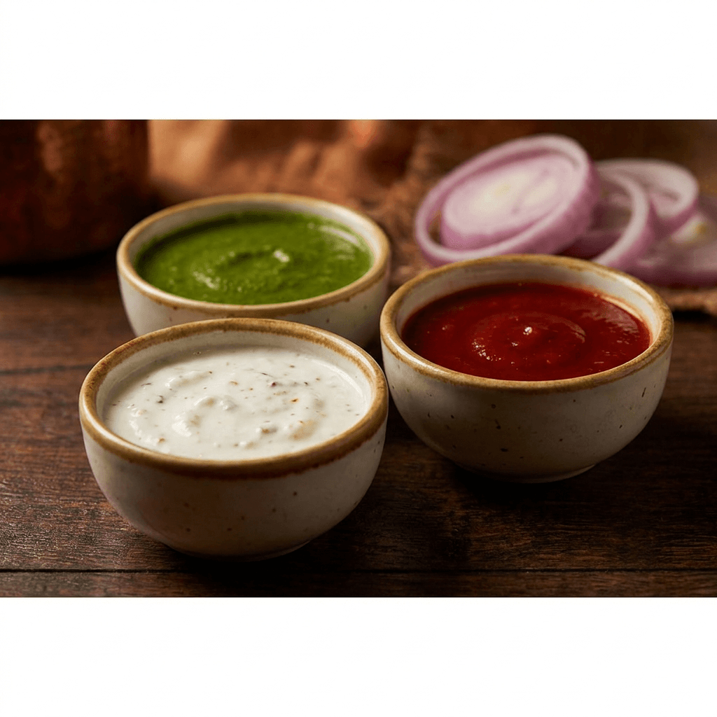 Fresh Raita, Chutney & Salad Bowls